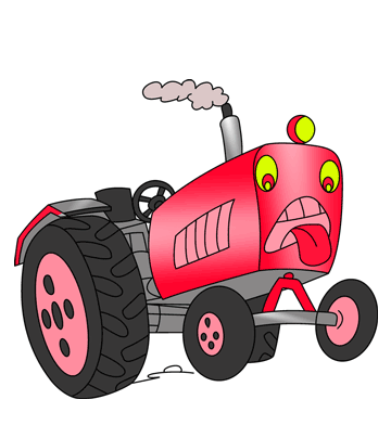 Lonely Tractor Coloring Pages